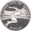 Cook Island Silver Ten Dollars Proof Coin of Olympic Games of 1992.