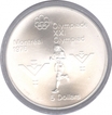 Canada Silver Five Dollars Proof Coin of XXI Olympic Games of 1976.