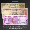 Currency Note Sleeves of Old 500 Rs, 1000 Rs and 2000 Rs Notes PVC Free 