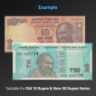 Currency Note Sleeves of Old 10 Rs & New 50 Rs PVC Free Plastic Holder