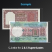 Currency Note Sleeves of 2 and 5 Rupee PVC Free Plastic Holders