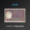 Currency Note Sleeves of 1 Rupee PVC Free Plastic Holders 