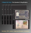 German made Binder Sheet for Bank Notes, FDC, Stamps, Miniature sheets.